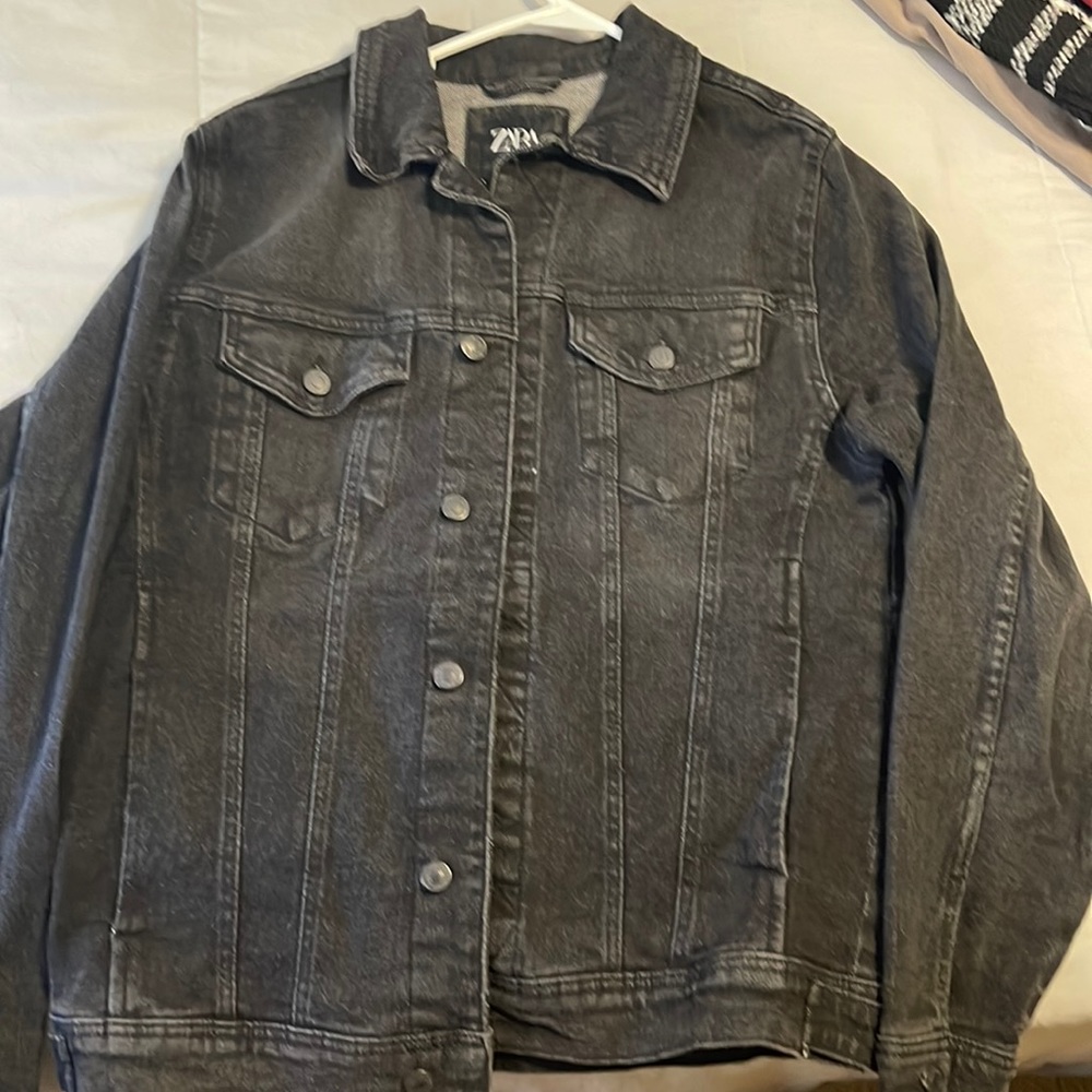 Zara Black Denim Jacket Men’s Medium